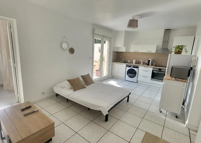 Bel Avec Jardin De 30m2 , Climatise Avec Parking Et Arrivee Autonome Apartamento